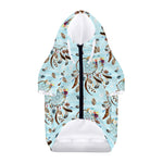 Blue Indian Dream Catcher Pattern Print Dog Zip Up Hoodie