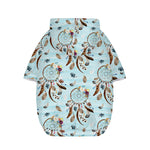 Blue Indian Dream Catcher Pattern Print Dog Zip Up Hoodie