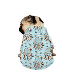 Blue Indian Dream Catcher Pattern Print Dog Zip Up Jacket