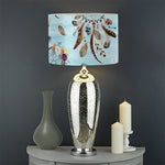 Blue Indian Dream Catcher Pattern Print Drum Lamp Shade