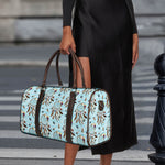 Blue Indian Dream Catcher Pattern Print Duffle Bag