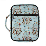 Blue Indian Dream Catcher Pattern Print Front Pocket Bible Bag
