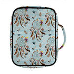 Blue Indian Dream Catcher Pattern Print Front Pocket Bible Bag