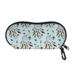 Blue Indian Dream Catcher Pattern Print Glasses Case