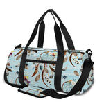 Blue Indian Dream Catcher Pattern Print Gym Bag