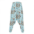 Blue Indian Dream Catcher Pattern Print Hammer Pants