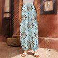 Blue Indian Dream Catcher Pattern Print Harem Pants