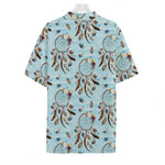 Blue Indian Dream Catcher Pattern Print Hawaiian Shirt