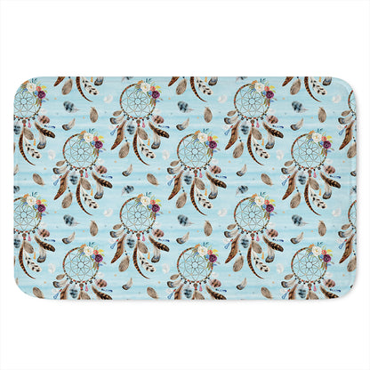 Blue Indian Dream Catcher Pattern Print Indoor Door Mat