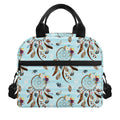 Blue Indian Dream Catcher Pattern Print Insulated Lunch Bag