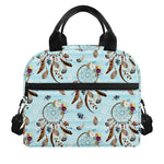 Blue Indian Dream Catcher Pattern Print Insulated Lunch Bag