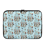 Blue Indian Dream Catcher Pattern Print Laptop Sleeve