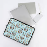 Blue Indian Dream Catcher Pattern Print Laptop Sleeve