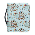 Blue Indian Dream Catcher Pattern Print Leather Bible Cover