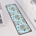Blue Indian Dream Catcher Pattern Print Long Kitchen Mat