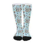 Blue Indian Dream Catcher Pattern Print Long Socks