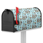 Blue Indian Dream Catcher Pattern Print Mailbox Cover