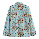 Blue Indian Dream Catcher Pattern Print Men's Blazer