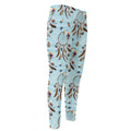 Blue Indian Dream Catcher Pattern Print Men's Compression Pants
