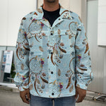 Blue Indian Dream Catcher Pattern Print Men's Shirt Jacket