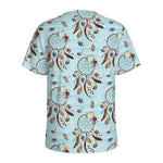 Blue Indian Dream Catcher Pattern Print Men's Sports T-Shirt