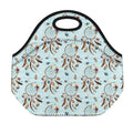 Blue Indian Dream Catcher Pattern Print Neoprene Lunch Bag