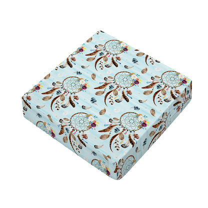 Blue Indian Dream Catcher Pattern Print Outdoor Seat Cushion Cover