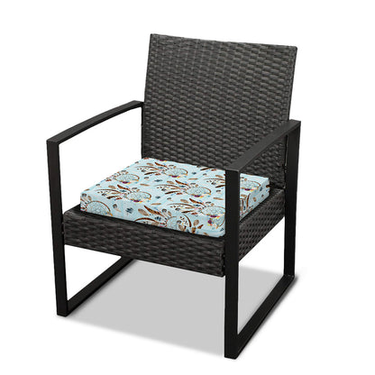 Blue Indian Dream Catcher Pattern Print Outdoor Seat Cushion Cover