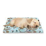 Blue Indian Dream Catcher Pattern Print Pet Cooling Mat Cover