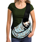 Blue Indian Dream Catcher Pattern Print Pet Sling Carrier