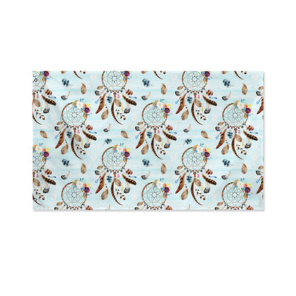 Blue Indian Dream Catcher Pattern Print Polyester Flag