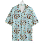 Blue Indian Dream Catcher Pattern Print Rayon Hawaiian Shirt