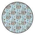 Blue Indian Dream Catcher Pattern Print Round Floor Mat