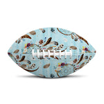 Blue Indian Dream Catcher Pattern Print Rugby Ball