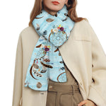 Blue Indian Dream Catcher Pattern Print Scarf