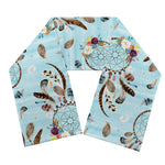Blue Indian Dream Catcher Pattern Print Scarf