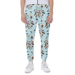 Blue Indian Dream Catcher Pattern Print Scuba Joggers