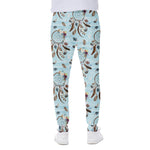 Blue Indian Dream Catcher Pattern Print Scuba Joggers