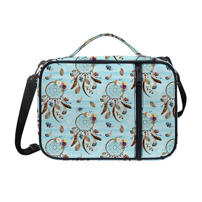 Blue Indian Dream Catcher Pattern Print Shoulder Strap Bible Bag
