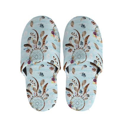 Blue Indian Dream Catcher Pattern Print Slippers