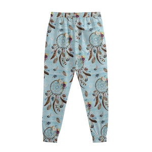 Blue Indian Dream Catcher Pattern Print Sweatpants