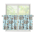 Blue Indian Dream Catcher Pattern Print Tier Curtains