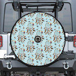 Blue Indian Dream Catcher Pattern Print Tire Cover With Camera Hole