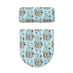 Blue Indian Dream Catcher Pattern Print Toilet Lid And Tank Cover Set