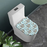 Blue Indian Dream Catcher Pattern Print Toilet Lid Cover