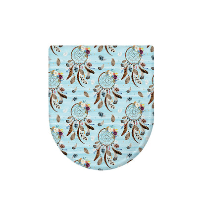Blue Indian Dream Catcher Pattern Print Toilet Lid Cover