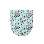 Blue Indian Dream Catcher Pattern Print Toilet Lid Cover