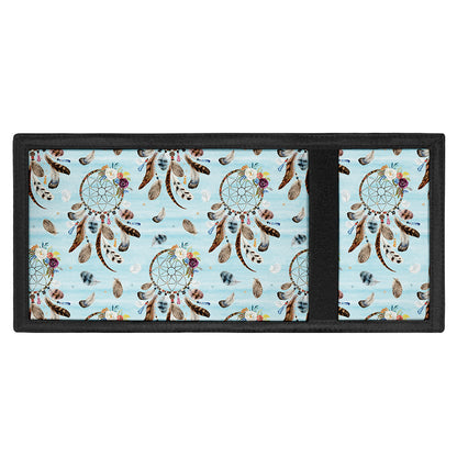 Blue Indian Dream Catcher Pattern Print Trifold Wallet
