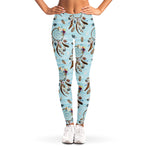 Blue Indian Dream Catcher Pattern Print Women's Leggings