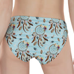 Blue Indian Dream Catcher Pattern Print Women's Panties